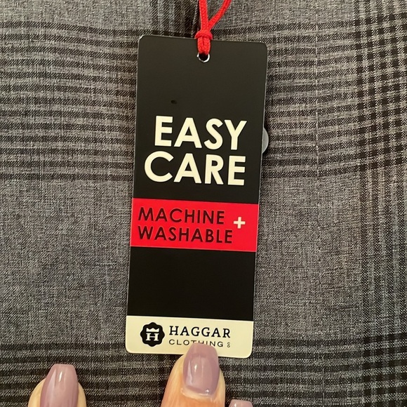 NWT Haggar Clothing Men’s short sleeve plaid shirt 3XLT - Picture 2 of 3